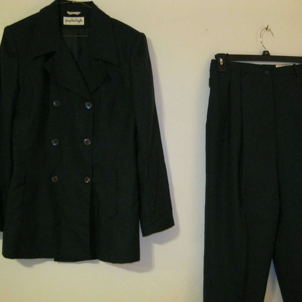 forest green wool blazer suit